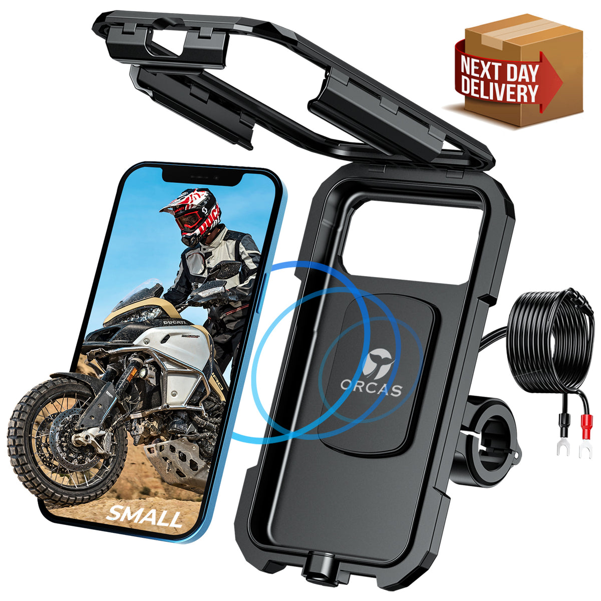 Orcas Motorbike Phone Holder Waterproof with Wireless