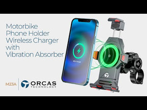 Orcas Motorbike Phone Holder Wireless Charger with Vibration Absorber